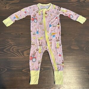 Little Sleepies Pink Farm Fam Zippy 3-6mths